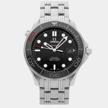 Pre Owned Pre-Owned Omega Seamaster Diver 300M James Bond 50th Anniversary Limited Edition 212.30.41.20.01.005 Black Automatic Stainless Steel Men's Wristwatch 41 MM