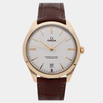 Pre Owned Omega De Ville 432.53.40.21.02.001 White 18K Yellow Gold Manual Winding Men's Watches 40mm