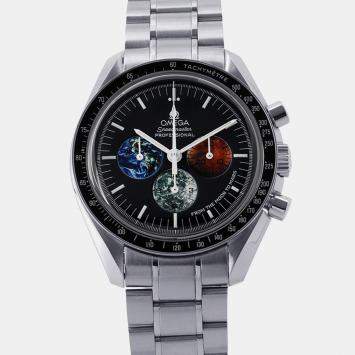 Pre Owned Omega Speedmaster Professional Moonwatch 3577.50.00 Black Stainless Steel Manual Winding Men's Watches 42mm