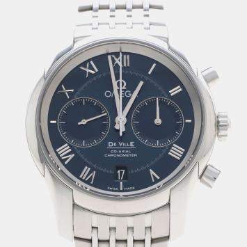 Pre Owned Omega De Ville 431.10.42 Navy Blue Stainless Steel Automatic Men's Watches 42mm