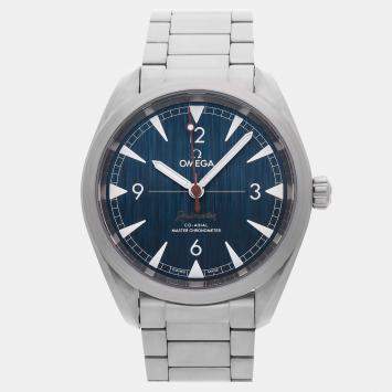 Pre Owned Omega Seamaster Railmaster 220.10.40.20.03.001 Blue Stainless Steel Automatic Men's Watches 40mm