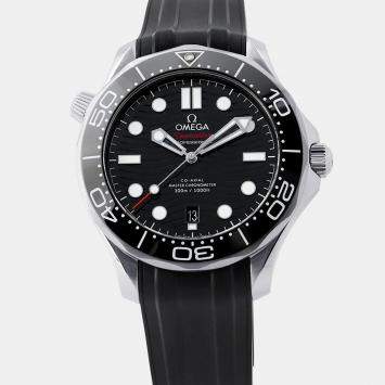 Pre Owned Omega Seamaster Diver 300M 210.30.42.20.01.001 Black Dial Stainless Steel Automatic Men's Wristwatch 42mm