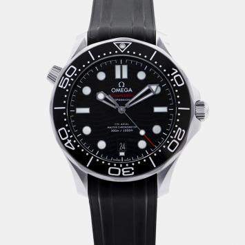 مملوكة مسبقًا Omega Seamaster Diver 210.32.42.20.01.001 Black Stainless Steel Automatic Men's Watches 42mm