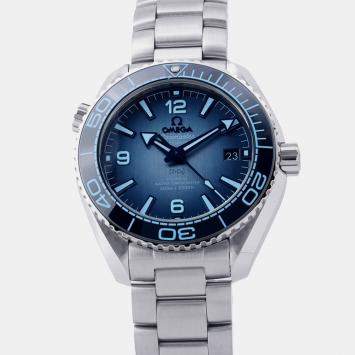 Pre Owned Omega Seamaster Planet Ocean 215.30.40.20.03.002 Blue Stainless Steel Automatic Men's Watches 39.5mm