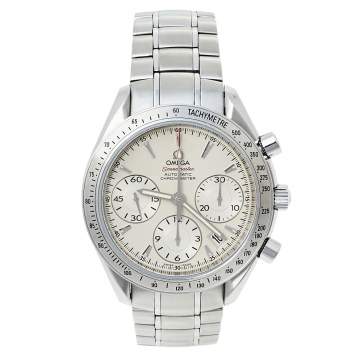 Pre Owned Omega Silver Stainless Steel Speedmaster 178.0068 Automatic Men's Wristwatch 39 mm