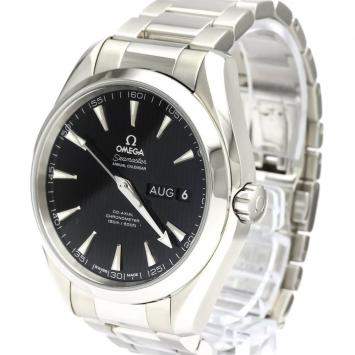 Pre Owned Omega Black Stainless Steel Seamaster Aqua Terra Annual Calendar 231.10.43.22.01.002 Men's Wristwatch 43 MM
