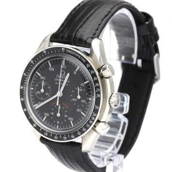 Pre Owned Omega Black Stainless Steel Speedmaster AC Milan 100th Anniversary LTD 3510.51 Men's Wristwatch 41 MM