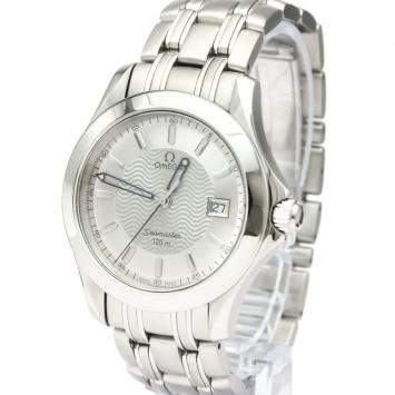 Pre Owned Omega Silver Stainless Steel Seamaster 120M Quartz 2511.31 Men's Wristwatch 36 MM
