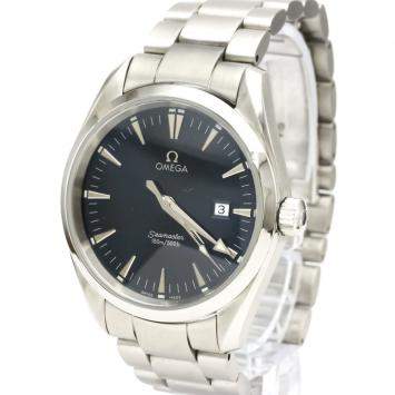 Pre Owned Omega Blue Stainelss Steel Seamaster Aqua Terra Quartz 2517.80 Men's Wristwatch 39 MM