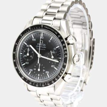 Pre Owned Omega Black Stainless Steel Speedmaster Automatic 3510.50.00 Men's Wristwatch 39 MM