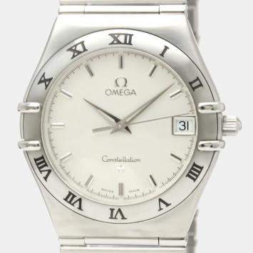 Pre Owned Omega Silver Stainless Steel Constellation Quartz 1512.30 Men's Wristwatch 33 mm