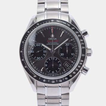 Pre Owned Omega Grey Stainless Steel Speedmaster Date 323.30.40.40.06.001 Automatic Men's Wristwatch 40 mm