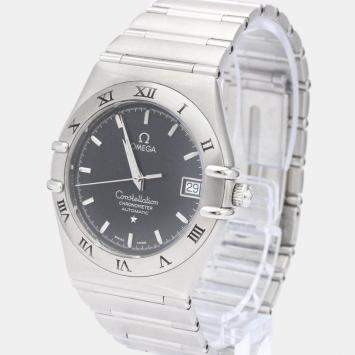 Pre Owned Omega Grey Stainless Steel Constellation 1502.40 Automatic Men's Wristwatch 35 mm