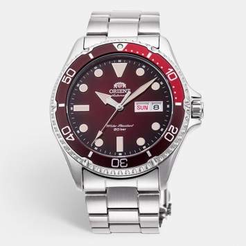 Pre Owned Orient Kamasu II RA-AA0814R19B RA-AA0814R19B Red Dial Stainless Steel Men's Wristwatch 41.80 mm