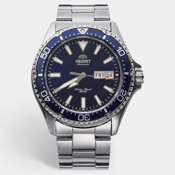 Pre Owned Orient Diver Design F692-UAA0 Blue Dial Stainless Steel Men's Wristwatch 41.8mm