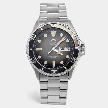 Pre Owned Orient Kamasu II RA-AA0810N19B Brown Dial Stainless Steel Men's Wristwatch 42 mm