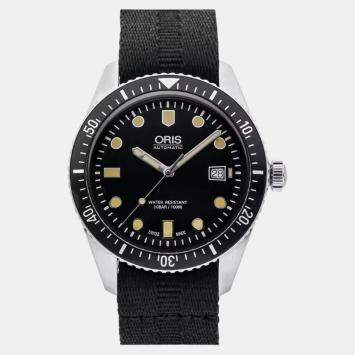 Oris Black Stainless Steel Divers Sixty-Five 01 733 7720 4054-07 5 21 26FC Automatic Men's Wristwatch 42 mm