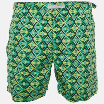 Pre Owned Orlebar Brown + Emilio Pucci Multicolour Synthetic Bulldog Shorts L