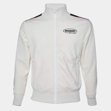 Pre Owned Palm Angels x Missoni Cream Zip Up Track Jacket S 