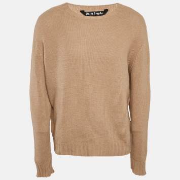 Pre Owned Palm Angels Dark Beige Wool Jumper M