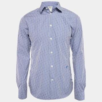 Paul & Joe Black Gingham Checks Cotton Long Sleeve Shirt M