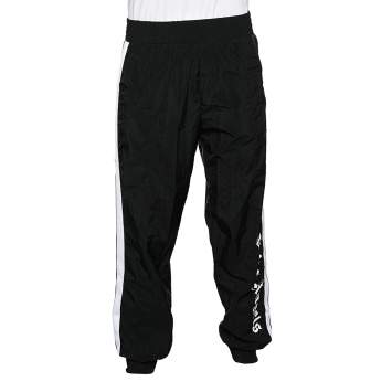 Pre Owned Palm Angels Black Logo Printed Synthetic Joggers L