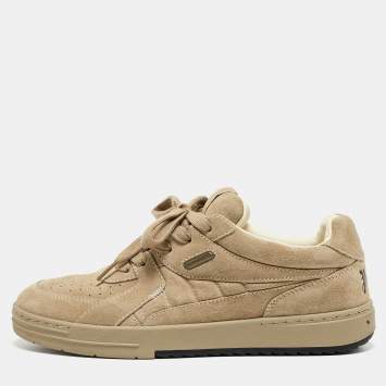 Pre Owned Palm Angels Olive Green Suede Lace Up Sneakers Size 43