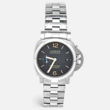 Pre Owned Panerai Black Stainless Steel Luminor Marina PAM00722 Men's Wristwatch 42 mm