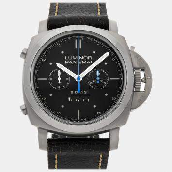 Pre Owned Panerai Black Titanium Luminor PAM00530 Manual Winding Men's Wristwatch 47 mm