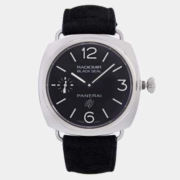 Pre Owned Panerai Black Stainless Steel Radiomir Black Seal  PAM00380 Manual Winding Men's Wristwatch 44mm