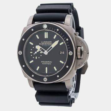 Panerai Black Titanium Luminor Submersible 1950 Automatic Men's Wristwatch 47 mm
