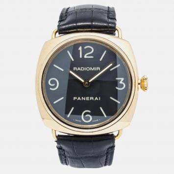 Panerai Radiomir PAM00231 Manual Winding Black 18K Rose Gold Men's Wristwatch 45 mm