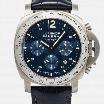 Panerai Luminor Daylight PAM00326 Automatic Titanium Blue Men's Wristwatch 44mm