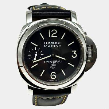 Pre Owned Panerai Luminor Marina PAM00776 Manual Black Stainless Steel Men's Wristwatch 44mm