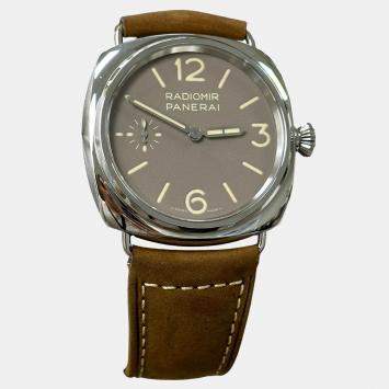 Pre Owned Panerai Luminor Officine PAM01385 Manual Brown Stainless Steel Men's Wristwatch 45mm