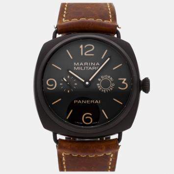 Pre Owned Pre-Owned Panerai Radiomir Composite Marina Militare 8 Giorni PAM 339 Brown Manual Winding Composite Men's wristwatch 47 mm