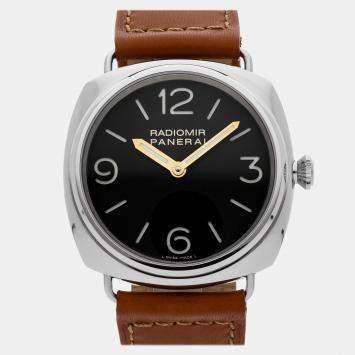 Pre Owned Pre-Owned Panerai Radiomir 1938 PAM 232 Brown Manual Winding Stainless Steel Men's Wristwatch 47 MM