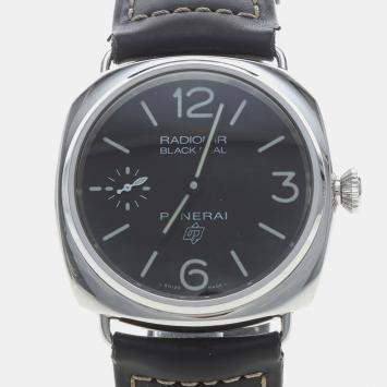 Pre Owned Panerai Radiomir PAM00754 Black Stainless Steel Manual Winding Men's Wristwatches 45mm