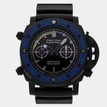 Pre Owned Panerai Submersible Forze Speciali PAM02239 Black Titanium Automatic Men's Watches 47mm