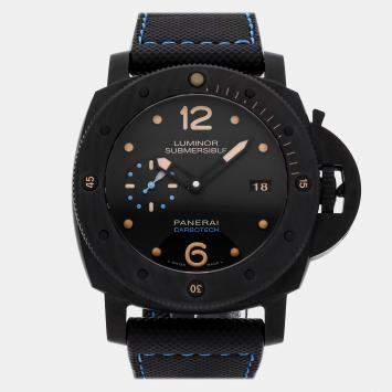 Pre Owned ساعة رجالية بانيراي لومينور GMT PAM01441 سيراميك أسود أوتوماتيكية 44 ملم