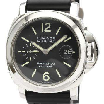 Pre Owned Panerai Black Stainless Steel Luminor Automatic PAM00104 Men's Wristwatch 44 MM
