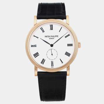 Patek Philippe White 18k Rose Gold Calatrava 5119R-001 Manual Winding Men's Wristwatch 36 mm