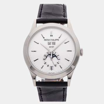 Pre Owned Patek Philippe Calatrava 5108G Automatic White Gold White Dial Men's Wristwatch 37mm