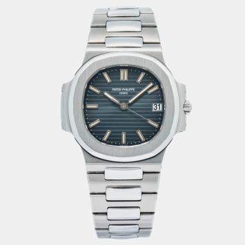 Patek Philippe Nautilus 5800 Automatic Blue Stainless Steel Men's Wristwatch 38mm