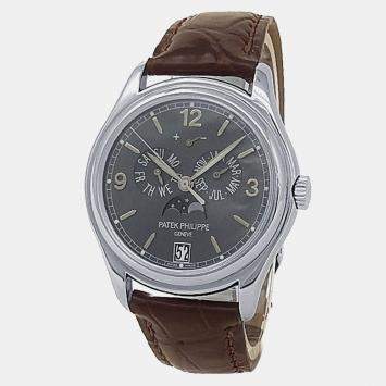Patek Philippe Annual Calendar 5146G-010 Automatic Grey 18k White Gold Men's Wristwatch 39 mm