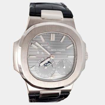 Pre Owned Patek Philippe Nautilus 5712G Automatic Grey 18K White Gold Men’s Wristwatch 40 mm