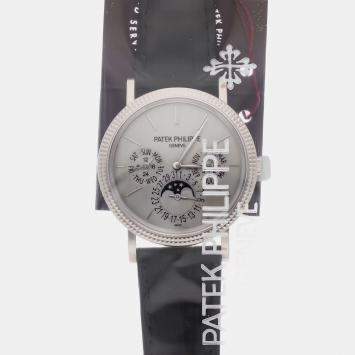 Pre Owned Patek Philippe Grey 18k White Gold Grand Complications 5139G-001 Automatic Men's Wristwatch 38 mm