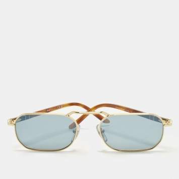 مملوكة مسبقًا Persol Blue/Brown 1020-S Oval Sunglasses