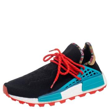 Pre Owned Adidas x Pharell Williams Black Primeknit Human Body NMD Size 40.5