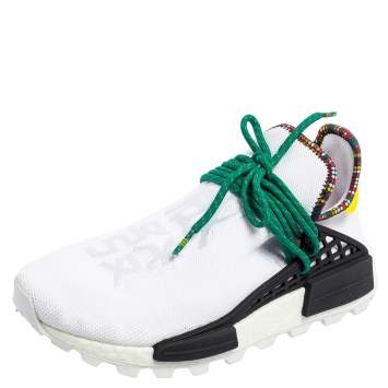 Pharrell Williams x Adidas White Fabric Human Body NMD Sneakers Size 40 2/3